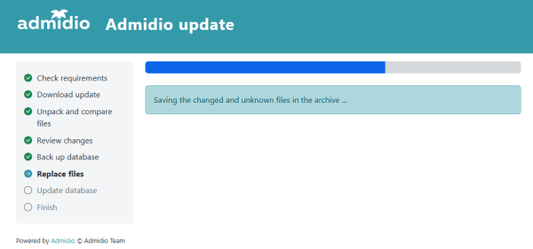 Backing up and replacing the files