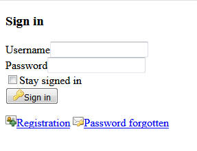 Screenshot of Log In screen after upgrade to 3.3